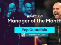 Guardiola won the record title of the best manager of the month in the Premier League