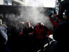 In Greece, people took to the streets with protests