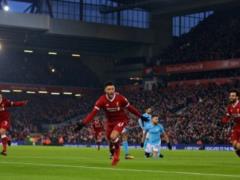  Manchester City  suffered the first defeat in the championship, losing in the supermatch  Liverpool 
