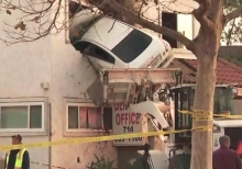 In the US, the car entered the second floor of the clinic