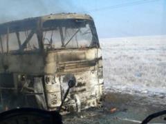 Названа причина пожара в казахстанском автобусе