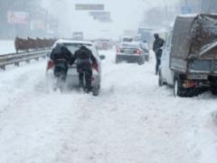 Because of bad weather traffic in the Odessa region was stopped