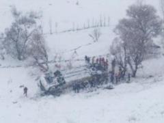 In Turkey, a passenger bus crashed