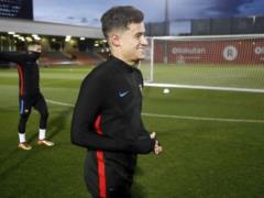 Coutinho spent his first training in Barcelona