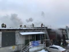 В Киеве возле станции  Выдубичи  произошел масштабный пожар