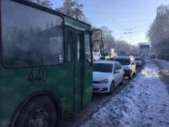 У Чернігові маршрутка врізалася з тролейбус, 12 постраждалих