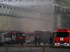 У Москві горить ринок  Садовод 