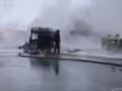 In Kiev, the wagon flew into the lamppost