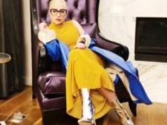 Lady Gaga surprised with a dress in colors of the Ukrainian flag