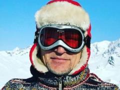 Skilful skier Oleg Skrypka showed how he conquers alpine tracks