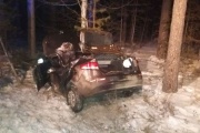 In Berezovsky the car was wound up on a tree. A man was killed