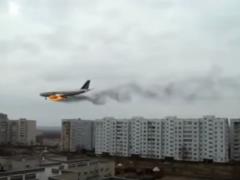 Опубликовано видео  падения  пассажирского самолета в Подмосковье