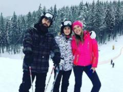 Osadchaya in a crimson jacket showed how she slept on sleds-cheesecakes in Bukovel