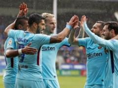  Barcelona  with a club record overcame  Eibar 