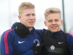 Leave me alone ugly brother - the leader of  Manchester City  Zinchenko in training