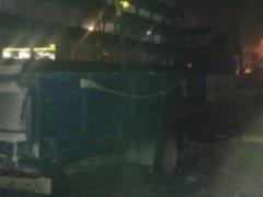 On the highway KievChop a truck caught fire