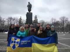 Харьковский  Народный фронт  отметил День рождения Кобзаря флэш-мобом