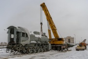 In the Museum of Military Technology UMMC replenishment. Military personnel will be headed by the 85-ton locomotive of the Ayr s
