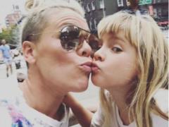 The six-year-old daughter of singer Pink became a beauty blogger