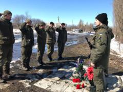 In Donetsk and Lugansk regions the guardsmen honored the memory of the dead twin brothers