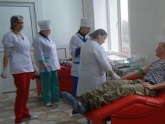 Артиллеристы ВМС ВС Украины сдали кровь для пациентов военного госпиталя