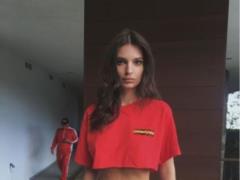 Seductive Emily Ratakovski presented her own collection of swimwear