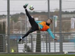 Ronaldo in training, repeated his fantastic goal in the gate,  Juventus 