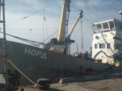 Появилось видео попытки российских дипломатов вывезти из Украины членов экипажа судна  Норд 