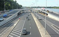In Kiev, restricted traffic on a major transport highway