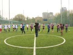 Ambassador of the Champions League final  stretched  journalists before a friendly mini-match