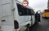 In Kiev, the minibus collided with a truck, there are injured