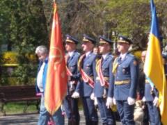 "The Unintelligible?" In Kiev, on a military holiday, they noticed a banner with Soviet symbols