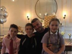 The Beckham family was heartily congratulating David on his birthday