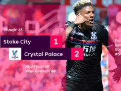 Crystal Palace completed the departure of Stoke City from the Premier League