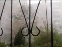 На Черкассы обрушился град