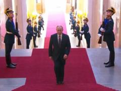 The inauguration of the president began in the Kremlin