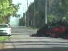 Чуда не случилось. На Гавайях раскаленная лава уничтожила Ford Mustang