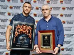 Lomachenko before the super fight with Linares received the award for the best boxer of the year