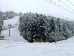 To the south of France, heavy snowfalls struck