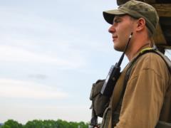 For a week in the zone of the CIA guardsmen detained 8 offenders