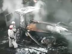 Смертельное ДТП на трассе Харьков-Симферополь: сгорели две машины