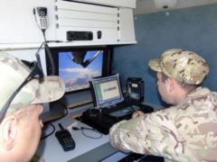 Servicemen of the National Guard conducted drills of operators of unmanned vehicles