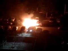 В Харькове на Салтовке сгорел джип – возможен политический  заказ 