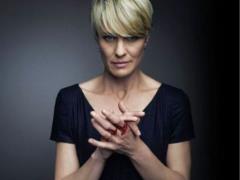 Robin Wright with bloody hands reported the completion of filming  Card House 