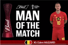 FM-2018: Azar - the best player of the match between Belgium and Tunisia