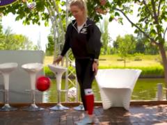 Svitolina showed football  freestyle  before the start of Wimbledon