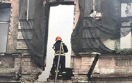 In Kiev, Podol burned three-story house