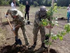 The artillerymen of the 44 brigades helped break the park in memory of the Hero of Heaven Hundreds