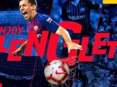  Barcelona  announced the move of the French defender
