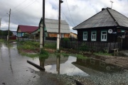 In Ivdel, because of heavy rains, the river left the banks and flooded part of the city
